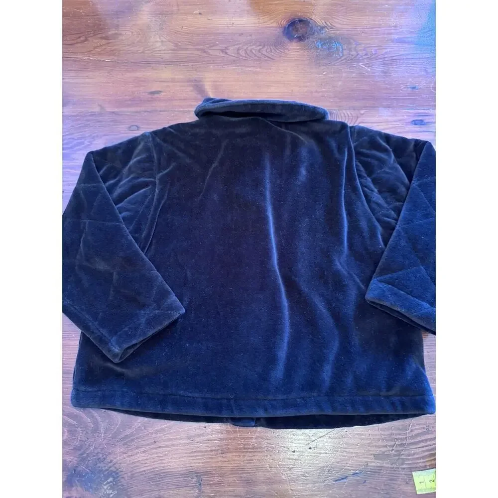 Vintage 90's Gymboree Black Velvet Girls Collates Jacket Size 4-5